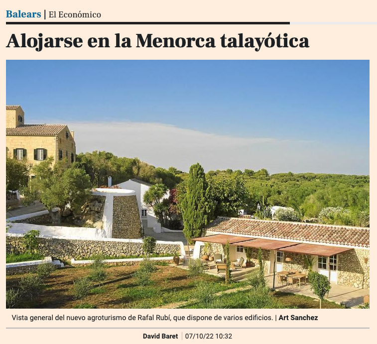 Alojarse en la Menorca talayótica